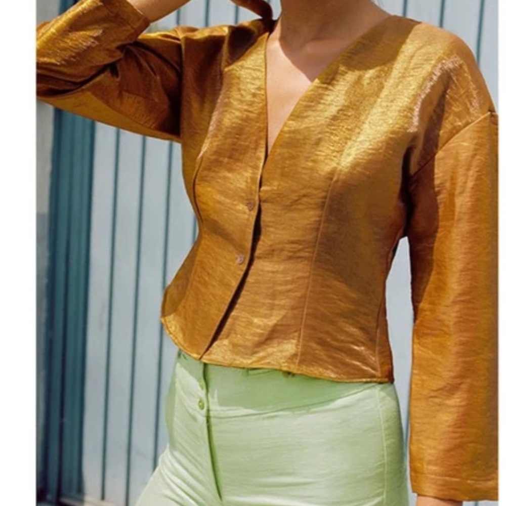 Paloma Wool Caesars copper fitted blouse